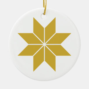 Golden Stars Julgransprydnad Keramik