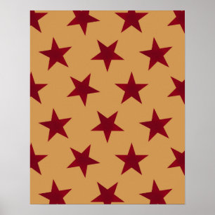 Golden Stars Mönster 13 Poster