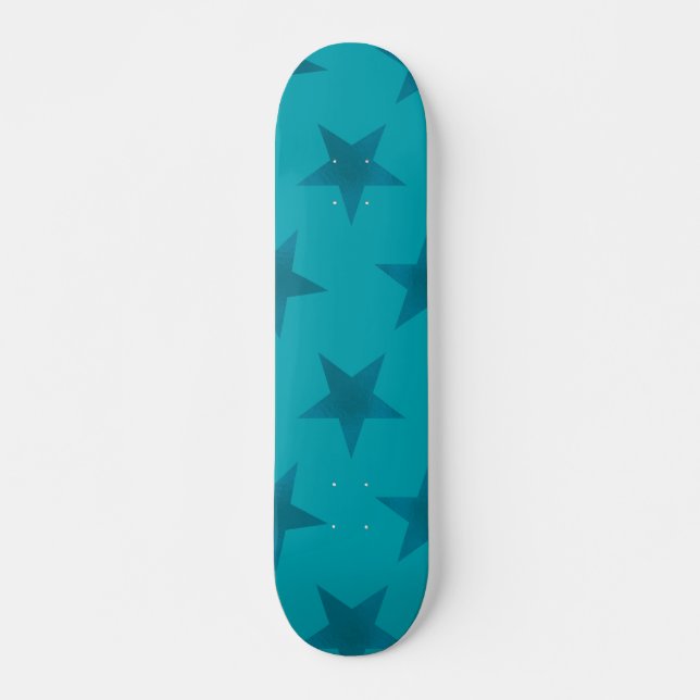 Golden Stars Mönster 15 Mini Skateboard Bräda 18,5 Cm (Framsida)