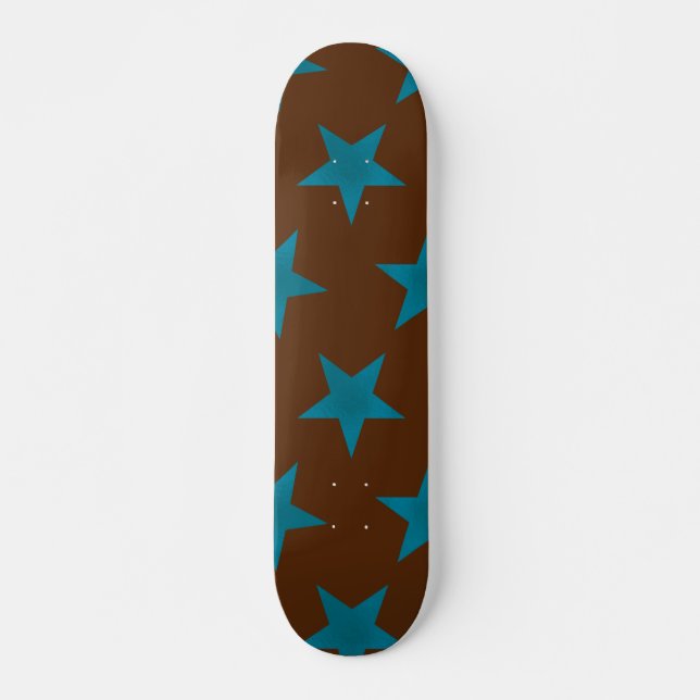 Golden Stars Mönster 16 Mini Skateboard Bräda 18,5 Cm (Framsida)