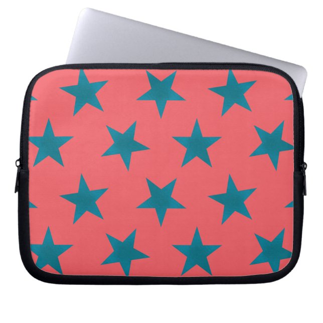 Golden Stars Mönster 19 Laptop Fodral (Framsidan)