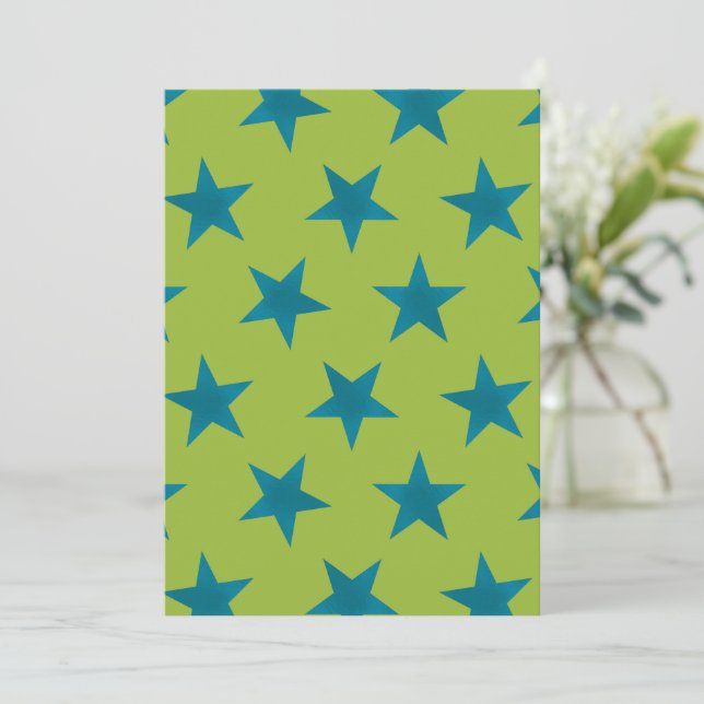 Golden Stars Mönster 20 Tack Kort (Stående Fram)