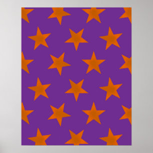 Golden Stars Mönster 3 Poster