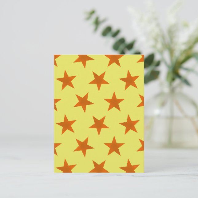 Golden Stars Mönster 4 Helg Vykort (Stående Fram)