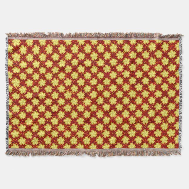 Golden Stars och Red Glitter Filt (Framsidan)