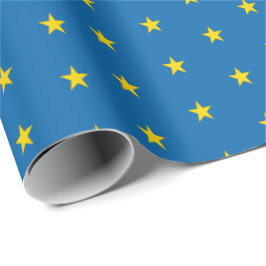 Golden Stars of Excellence on Blue, Simple Mönster Presentpapper