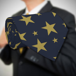 Golden Stars på marinblått - Elegant och tidslös Slips