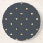 Golden Stars på Midnight Black Underlägg<br><div class="desc">Golden stars på midnattssvart bakgrund</div>