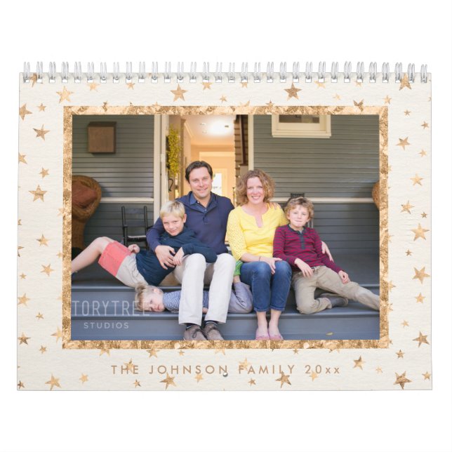 Golden Stars Photo Calendar Cream Kalender (Omslag)
