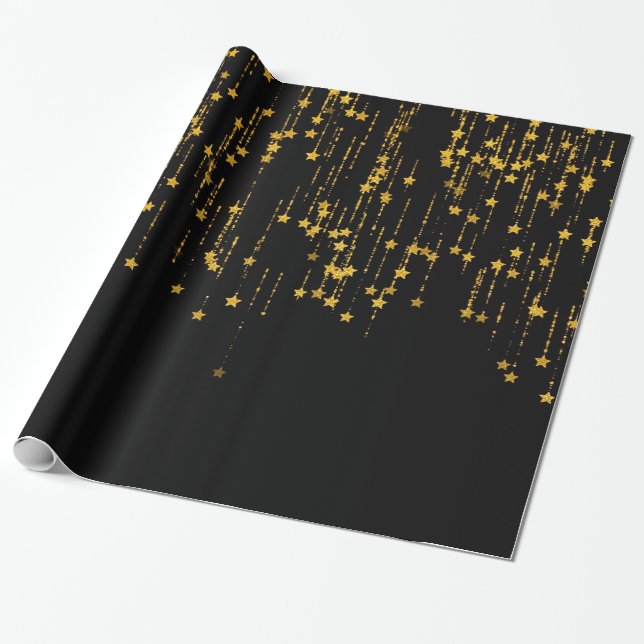 Golden Stars Presentpapper (Utrullad)