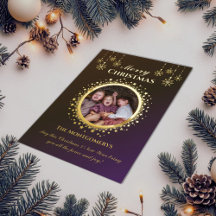 Golden Stars & Snöflingor Photo jul