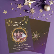 Golden Stars & Snöflingor Photo jul