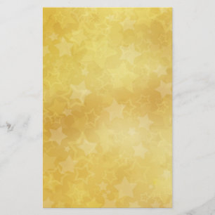 Golden Stars Vintage Stationery Brevpapper