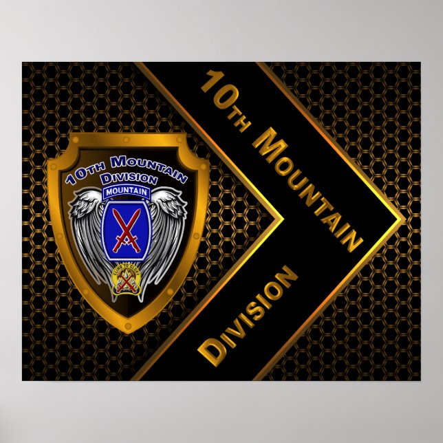 Golden "Sten i Marne" 10:e bergsdivisionen Poster (Framsidan)