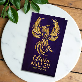 Golden Stigning Phoenix Bird Visitkort