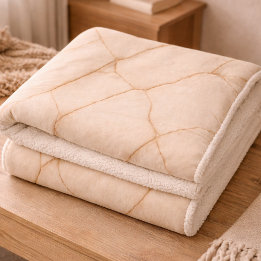 Golden Stone Veins Sherpa-filten