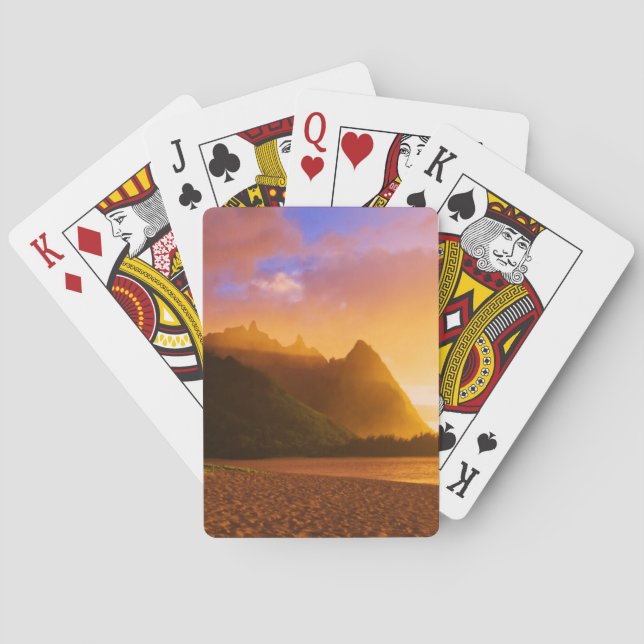 Golden strand sunset, Hawaii Spelkort (Baksidan)