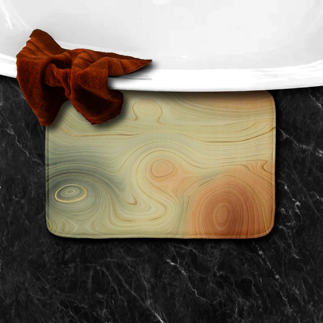 Golden Strata | Grönt för Perfekt Burnt Orange Aga Badrumsmatta (Skapare uppladdad)