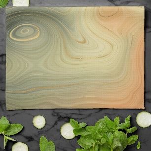 Golden Strata   Grönt för Perfekt Burnt Orange Aga Kökshandduk