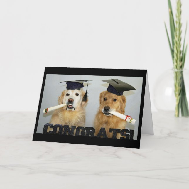 Golden Studenten Grattis Kort (Framsida)