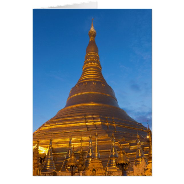 Golden Stupa Pagoga Hälsningskort (Framsidan)
