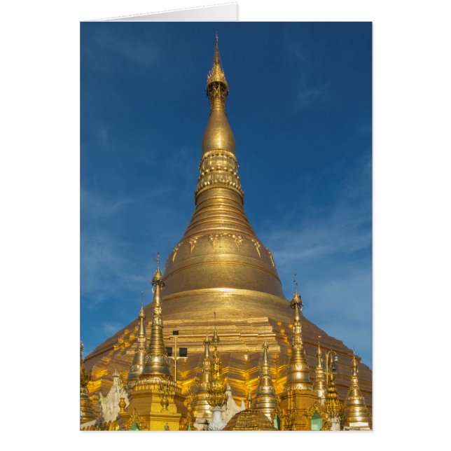 Golden Stupa Tempel Hälsningskort (Framsidan)