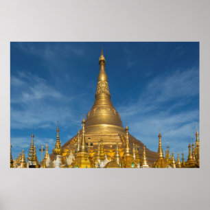 Golden Stupa Tempel Poster