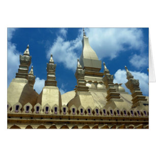 golden stupa vientiane hälsningskort