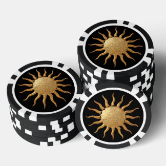 Golden Sun Poker Chip Poker Marker