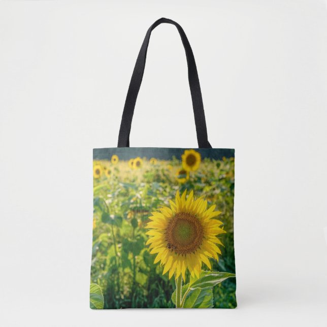 Golden Sunblomma Fält Tygkasse (Framsida)