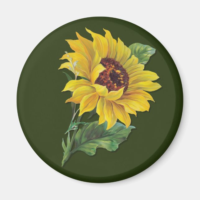 Golden Sunblomma Magnet (Framsidan)
