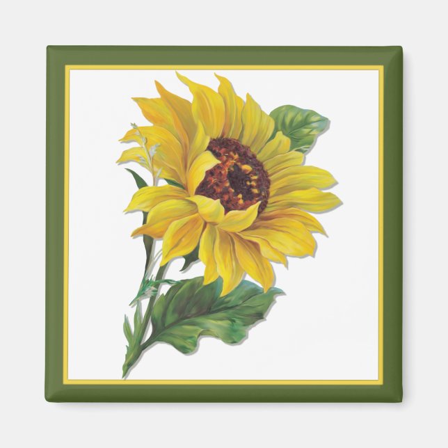 Golden Sunblomma Magnet (Framsidan)