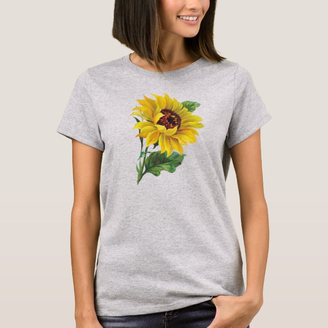 Golden Sunblomma T Shirt (Framsida)