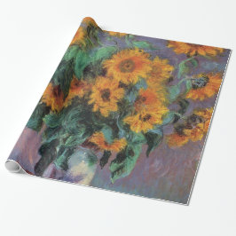 Golden Sunblommor Impressionism Presentpapper