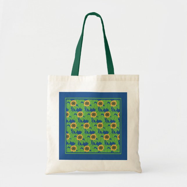 Golden Sunblommor Tote Bag Tygkasse (Framsidan)