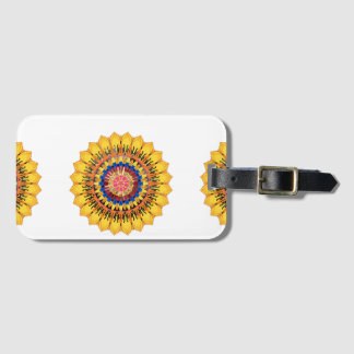 Golden sunburst bagagebricka