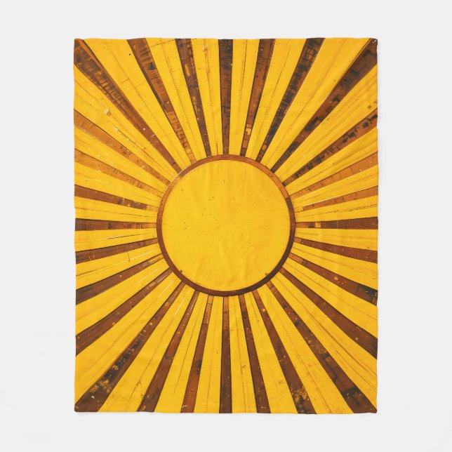 Golden Sunburst Fleecefilt (Framsidan)