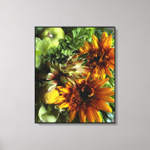 Golden Sunflower Botanical Art