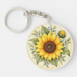 Golden Sunflower Garden Watercolor