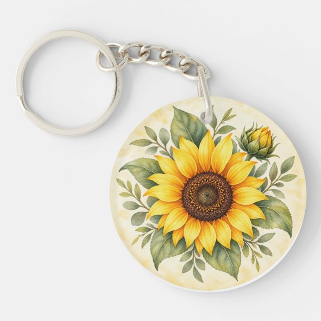 Golden Sunflower Garden Watercolor (Framsidan)