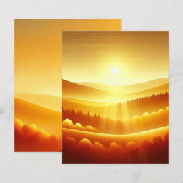 Golden Sunrise Autumnal Ombre Scrapbook Papper