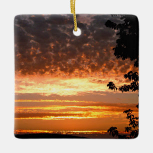 Golden Sunrise Julgransprydnad Keramik