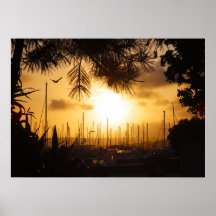 Golden Sunrise över Harbour