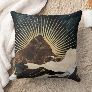 Golden Sunrise over Marble Mountains & Starry Himm Kudde