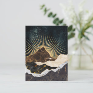Golden Sunrise over Marble Mountains & Starry Himm Vykort