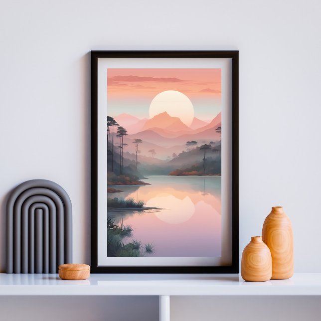 Golden Sunrise over Misty Mountains Poster (Skapare uppladdad)