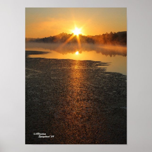 Golden Sunrise Sjö Poster (Framsidan)