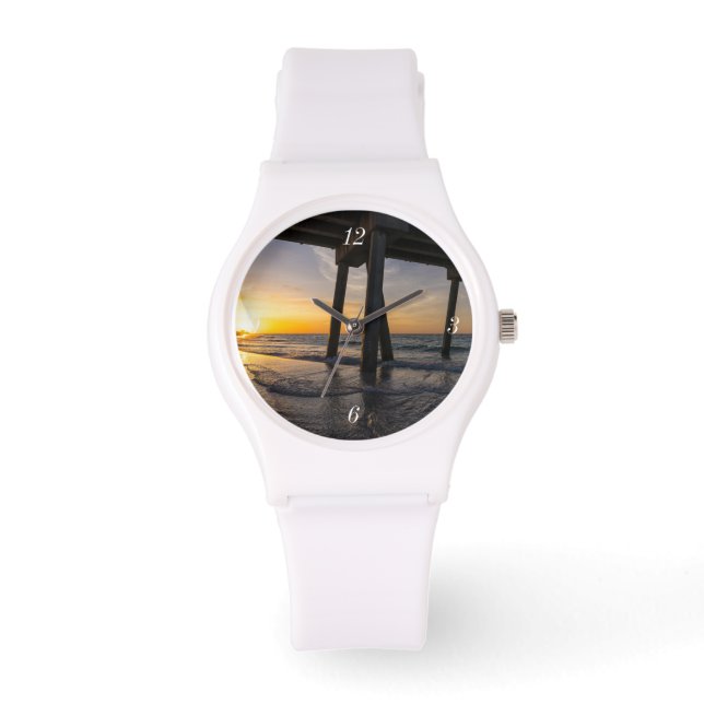 Golden Sunrise under Pensacola Pier Watch Armbandsur (Framsida)