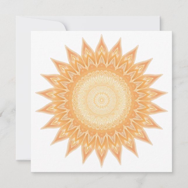 "Golden Sunros Mandala - Light within You" Inbjudningar (Framsida)