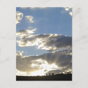 Golden Sunset Clouds Vykort
